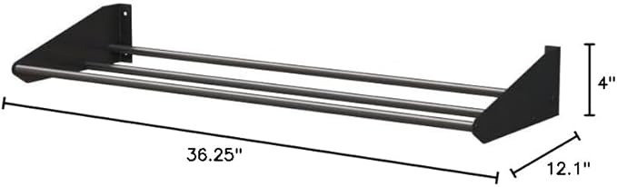 Ultra Wine Racks Showcase Cork Out Row - Black, Holds 12 Bottles - Modern Metal Wine Rack, Cork-Out Configuration for Wine Cellars, Home Bars, Kitchens, and Dining Rooms