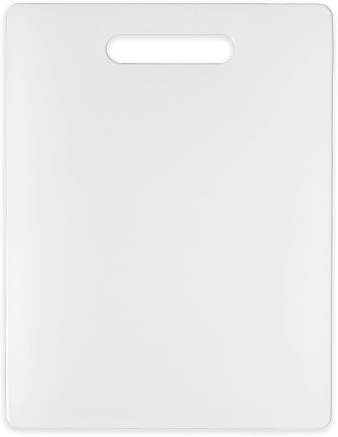 Dexas NSF Polysafe Cutting Board with Handle, 8.5 by 11 inches, White