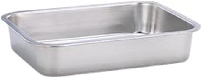 KUNWU Stainless Steel Sheet Pan 14"x10"x4", Rectangle Bakeware, Cake Pan Corrosion Resistant Easy Clean (S (14"x10"), 4" Deep)