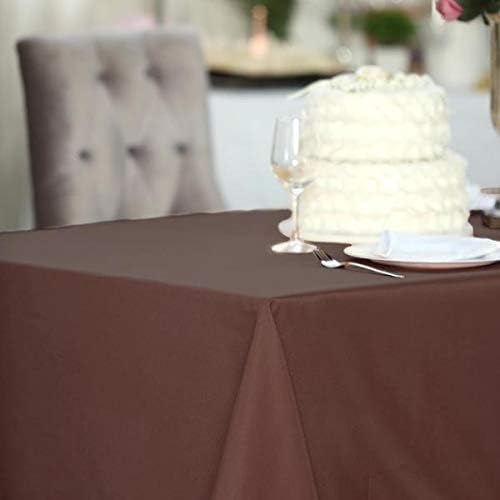 LinenTablecloth 60 x 102-Inch Rectangular Polyester Tablecloth Chocolate