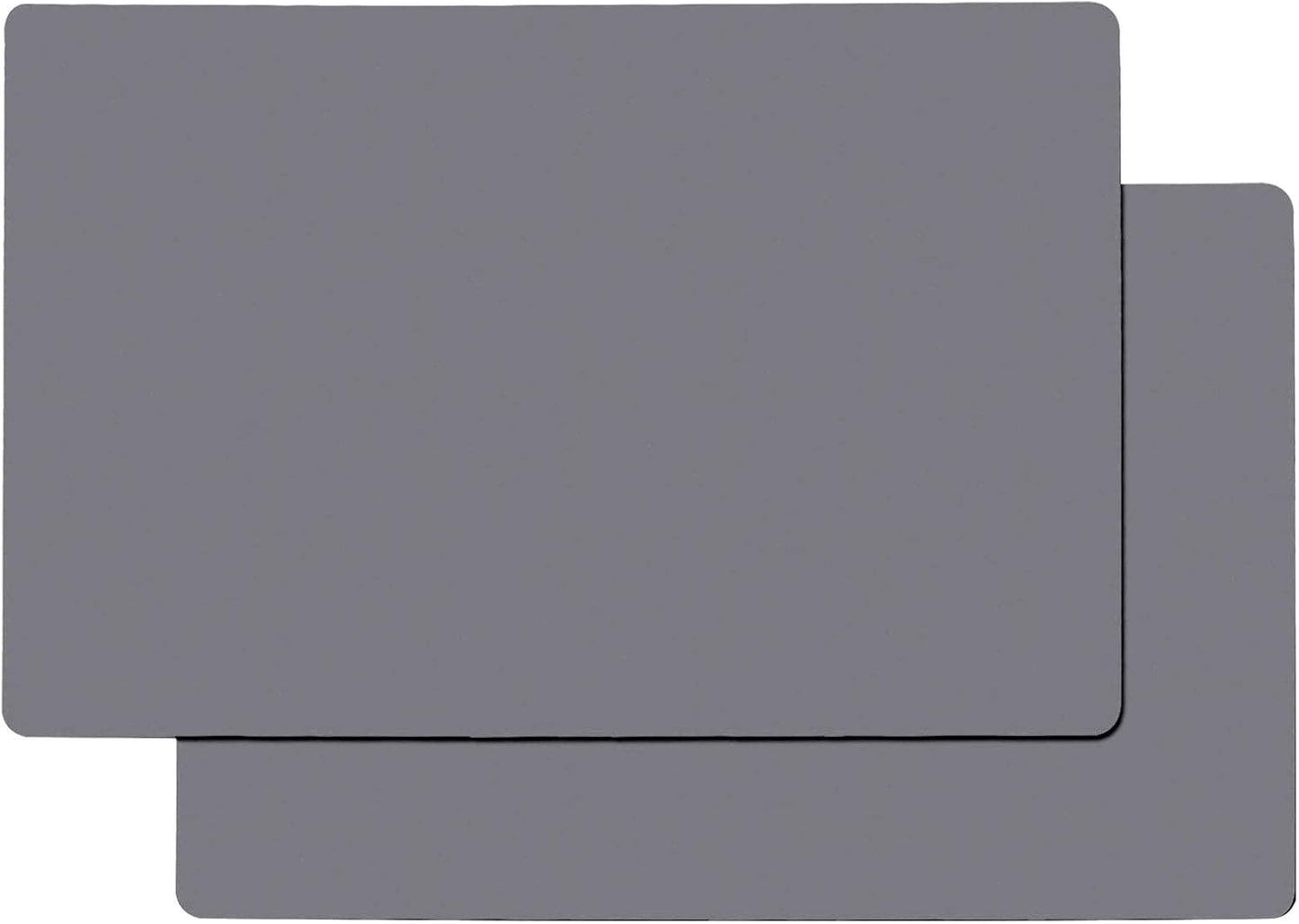 Gartful Gray Silicone Mats for Kitchen Counter, Large Silicone Countertop Protector, 25" x 17" Heat Resistant Desk Saver Pad, Nonskid Multipurpose Mat, Placemat, Non-Slip, 2PCS