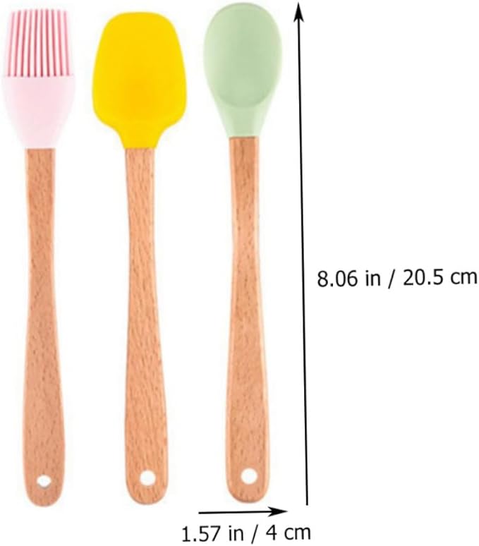 Multi-function Silicone Baking Utensils Household Spatulas and Spoons with Ergonomic Handles Heat-resistant Non-stick Kitchenware for Mixing Scraping and Cake Decorating
