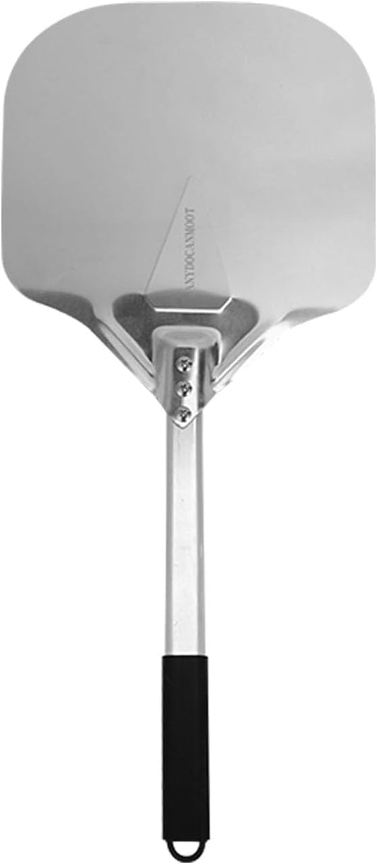 Perforated Pizza Peels 6 INCH pizza spatula paddle Long Handle Metal Pizza Spatula for Indoor and Outdoor (12 Inch)