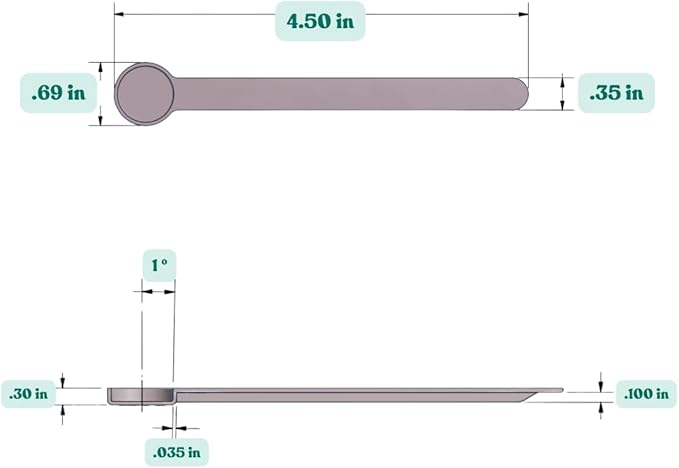1/4 Teaspoon (1.25 mL) Long Handle Scoop for Measuring Coffee, Pet Food, Grains, Protein, Spices and Other Dry Goods (Pack of 100)