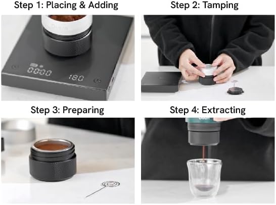 OutIn Nano Complete set Portable Espresso Machine with Double Shot Accessorries and Carry Bag