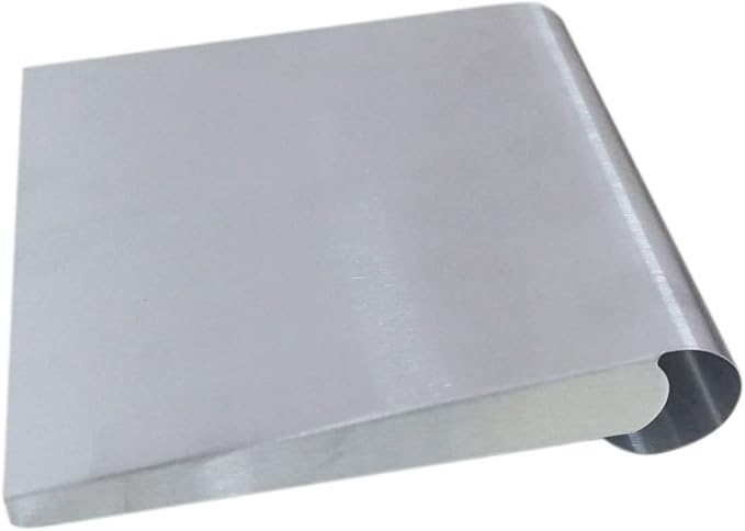 Stainless Steel Food Scooper, Food Mover, Food shovel Spatula, Cutting-board Scraper, Bench Scrape, Dough Cutter Tool, with Flat Bottom - for Cutting-board, Griddle, Containers, Serving (5.9")