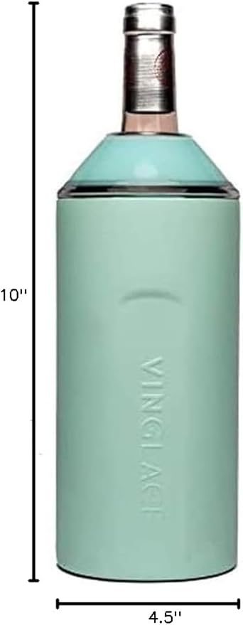 Personalized Vinglacé Wine & Champagne Bottle Chiller - A Unique Customized Gift for Wine Lovers (Sea Glass)