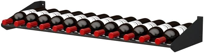 Ultra Wine Racks Showcase Cork Out Row - Black, Holds 12 Bottles - Modern Metal Wine Rack, Cork-Out Configuration for Wine Cellars, Home Bars, Kitchens, and Dining Rooms