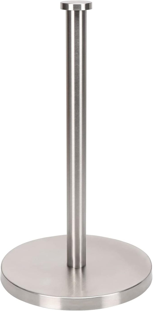 NearMoon Standing Paper Towel Holder, Kitchen Paper Towel Tissue Holder- for Bathroom Countertop, Standard or Jumbo-Sized Roll Paper (with Stainless Steel Base, Brushed Nickel)