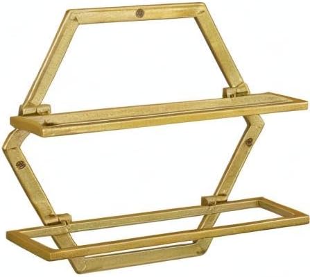 Wall Mounted Wine Bottle Rack, Gold Metal Hanging Wine Display Holder Organizer, Red Wine Racks for Home Kitchen Bar Decor Storage