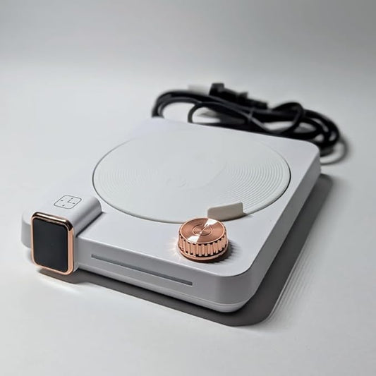 Hot Drink Beverage Warmer. Coffee, Milk, Tea, Cappuccino, Mocha, Candles, Dial Tempreture and Digital Display. Desk, Office, Workplace. 105F- 176F. 4 Hour shutoff, 1-12 Hour Schedule. (White)