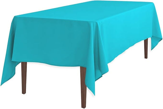 LinenTablecloth 60 x 102-Inch Rectangular Polyester Tablecloth Turquoise