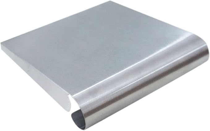 Stainless Steel Food Scooper, Food Mover, Food shovel Spatula, Cutting-board Scraper, Bench Scrape, Dough Cutter Tool, with Flat Bottom - for Cutting-board, Griddle, Containers, Serving (5.9")