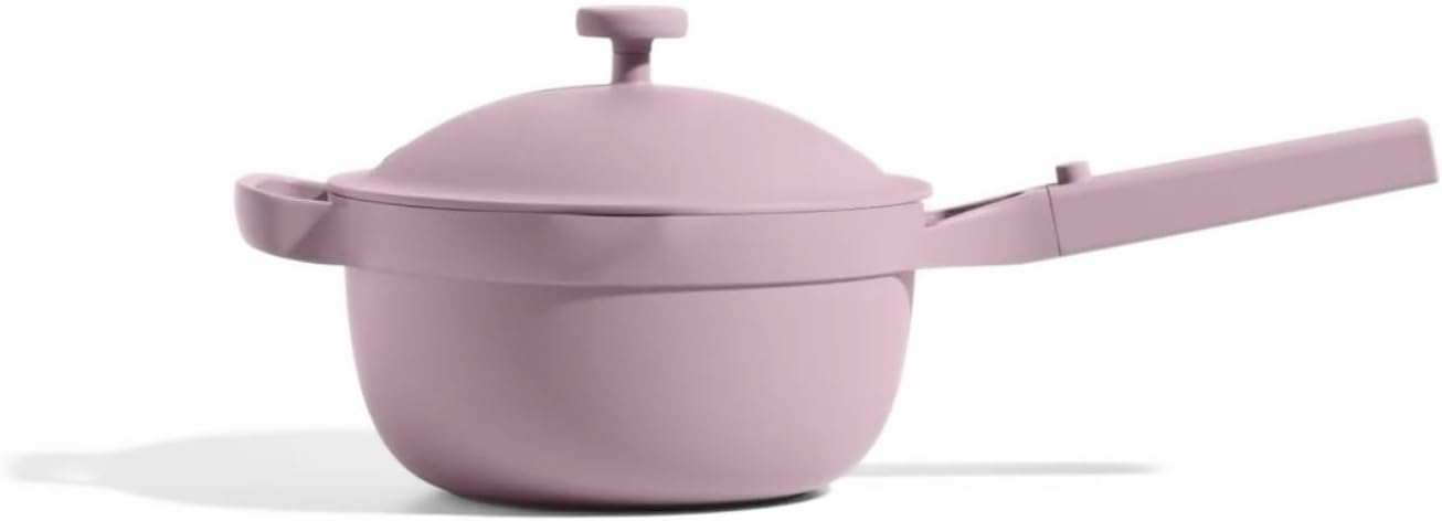 Our Place Perfect Pot - Mini 2.5Qt Nonstick Ceramic Sauce Pan with Lid | Versatile Cookware for Stovetop and Oven | Steam, Bake, Braise, Roast | PTFE & PFOA-Free | Toxin-Free, Easy to Clean | Lavender