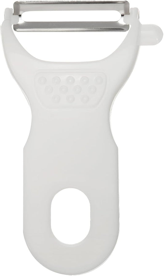 uxcell Vegetable Peeler Set, 4.5 Inch Stainless Steel Potato Peeler for Apple Fruits White