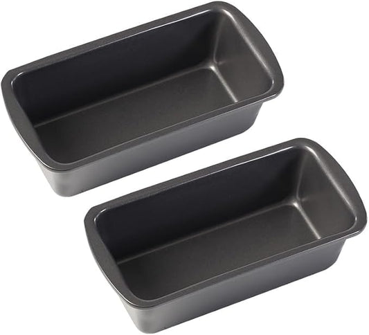2PCS Small Loaf Pan for Baking Bread, 1lb Bread Loaf Tin, 7.5 x 3.5 x 2.4 inch Banana Bread Pans, Non-Stick Meatloaf Pan, Rectangular Bread & Loaf Tins for Ovens Air Fryer