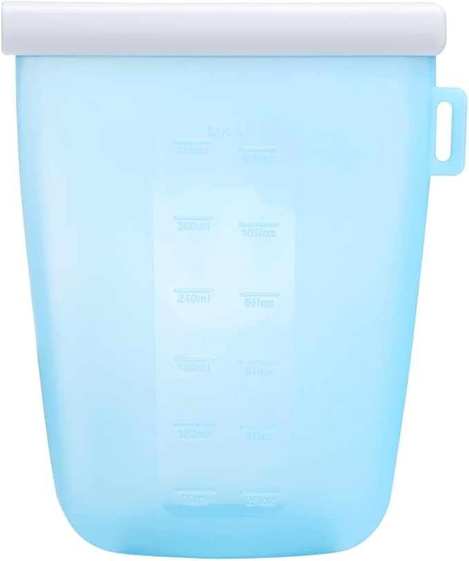 Green Mood Silicone Reusable Food Storage Bags with Organizer – 5 Pack (4 Sizes) – BPA-Free, Leakproof, Freezer & Microwave Safe – Eco-Friendly Bags with Plastic Storage Box for Kitchen & Travel