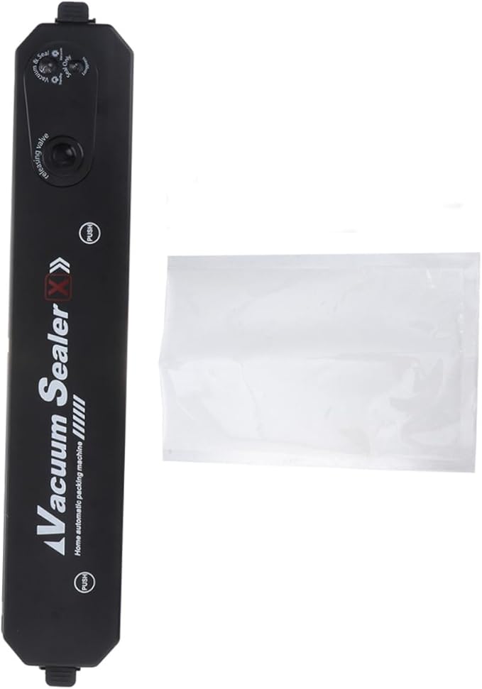 Healifty Automatic Vacuum Sealing Machine with Vacuum Bags Portable Kitchen Food Sealer for Home Use North America Plug Air Compression and Heat Sealing Tool for Fresh Food Preservation