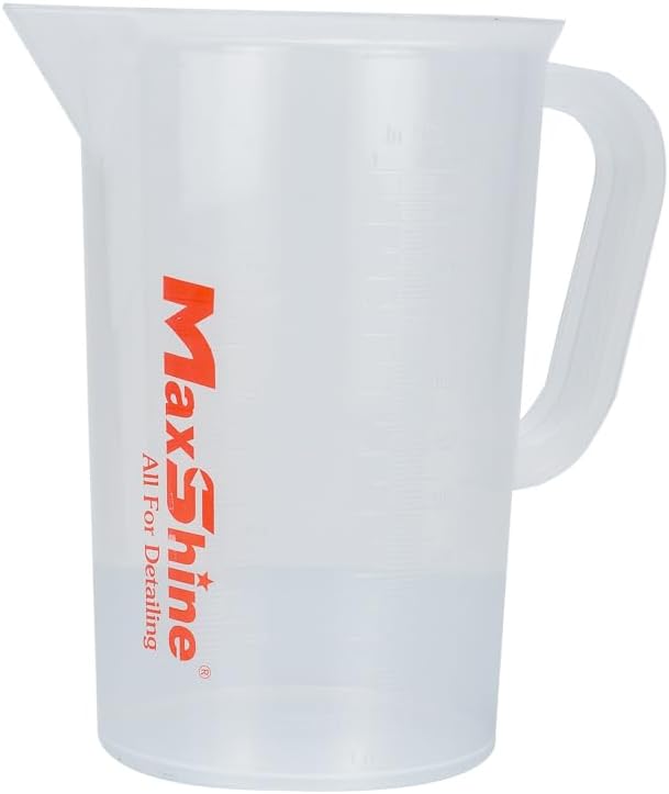 Maxshine Universal Measuring Cup 100ml – Transparent, Chemical-Resistant Polypropylene – High-Accuracy Markings, Easy-Grip Handle – Durable & Reusable for Car Detailing Use