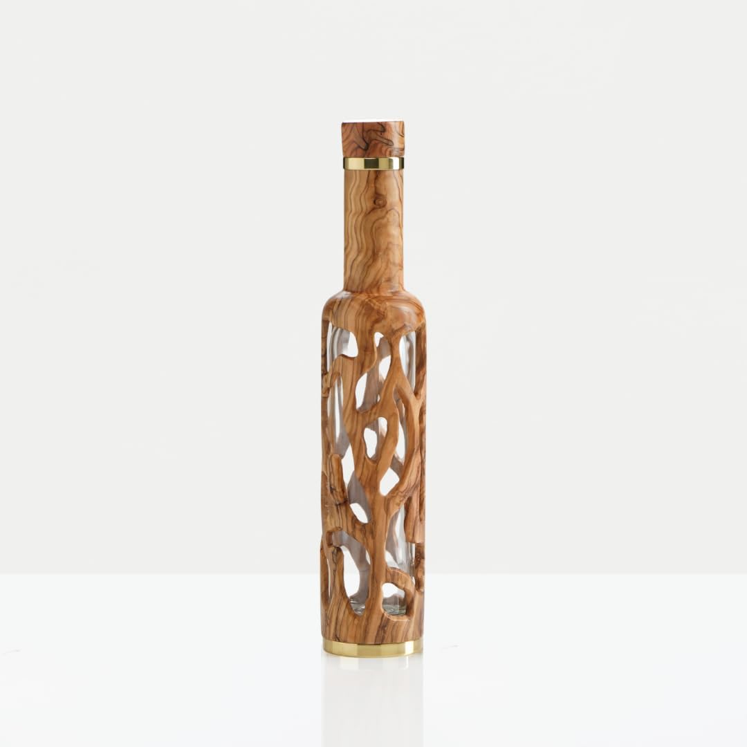 Olive wood bottle - Roots Design - 250ml