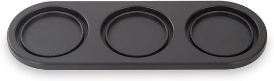 FinaMill Salt and Pepper Mill Tray, Stackable FinaPod Storage, Stylish Kitchen Accessories for Spice Grinder, Gift-Ready - Black Trio Stackable Tray