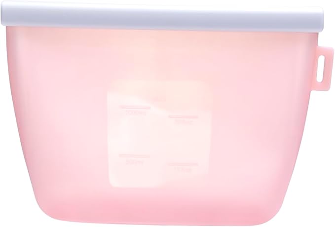 Green Mood Silicone Reusable Food Storage Bags with Organizer – 5 Pack (4 Sizes) – BPA-Free, Leakproof, Freezer & Microwave Safe – Eco-Friendly Bags with Plastic Storage Box for Kitchen & Travel