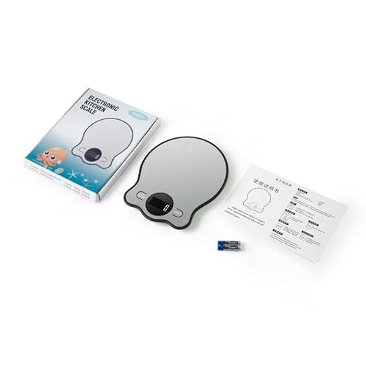 Food Scale,22lbs Digital Kitchen Multifunction Scale, Weight Grams and oz for Cooking Baking,10 Units with Tare Function 1g/0.03oz Precise Graduation, 304 Stainless Steel Unique Cute Shape