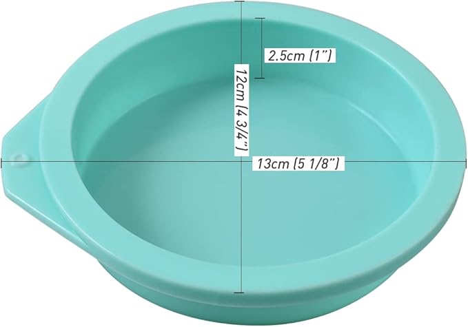 Newk Silicone Round Cake Mold, 6 Packs 4 Inch Silicone Disc Like Mold for Baking Cake, Resin Coaster, Layer Cakes, Cheese Cakes, Rainbow Cakes – 4"