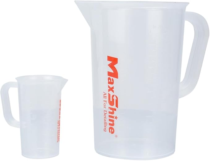 Maxshine Universal Measuring Cup 100ml – Transparent, Chemical-Resistant Polypropylene – High-Accuracy Markings, Easy-Grip Handle – Durable & Reusable for Car Detailing Use