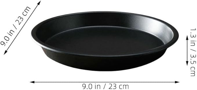 Luxshiny Pizza Pan 9 Inch Crisper Pan Carbon Steel Baking Pan Non Stick Bakeware Microwave Oven Baking Tray Pie Tray Cookie