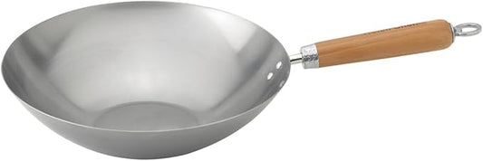 Helen's Asian Kitchen Carbon Steel Wok Stir Fry Pan, 12-inch