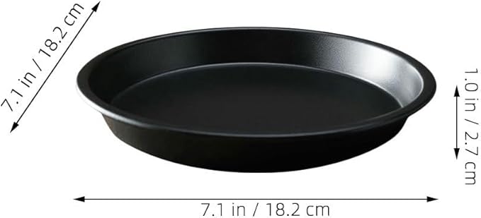 Luxshiny Non-Stick Round Cake Mold - 7 Inch Carbon Steel Baking Pan for Pizzas Cakes and More