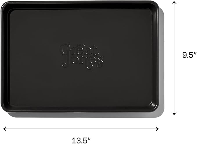 Great Jones Little Sheet (Pepper) | Jelly Roll Pan, Quarter Sheet Pan | Aluminized Steel,13.5" x 9.5" | For Baking, Roasting, & Broiling | Premium Bakeware with Even Heat Distribution