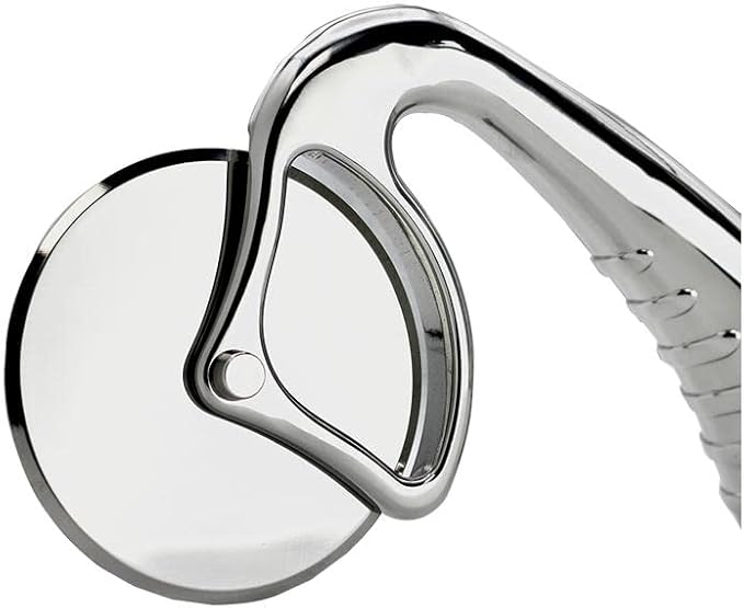 Pizza Cutter Wheel by Midnight Slice - Stainless Steel Food Slicer for Pizzas and more with Ergonomic Handle and Sharp Cutting Surface for Clean Cuts