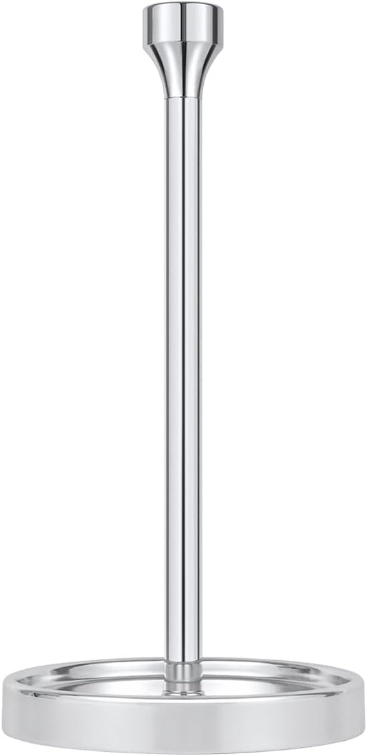 Ivilon Countertop Paper Towel Holder - Modern Bell End Minimalist Design - Color Chrome