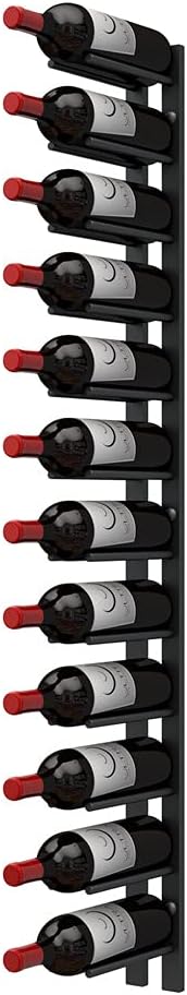 Ultra Wine Racks Cork-Out Wall Mounted Wine Rack (4 Foot, Matte Black, 12 Bottles) Modern & Minimalist Metal Wine Storage for Home Bar, Kitchen, Dining Room, Wine Cellar