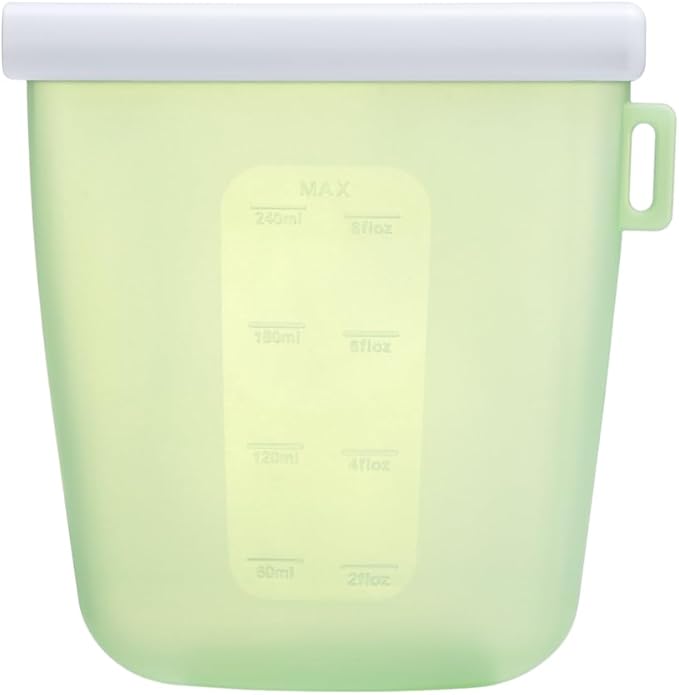 Green Mood Silicone Reusable Food Storage Bags with Organizer – 5 Pack (4 Sizes) – BPA-Free, Leakproof, Freezer & Microwave Safe – Eco-Friendly Bags with Plastic Storage Box for Kitchen & Travel