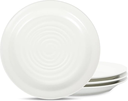 Stone Lain Orbit 4-Piece Dinner Plate Set Stoneware, White
