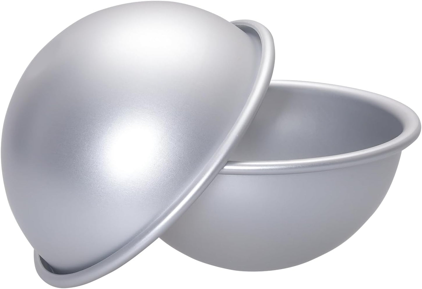 2 Pcs Dome Cake Pan Ball Cake Pans 7 Inch Football Anodized Aluminum Hemisphere Pan Nonstick Ball Shaped Cake Pans for Birthday DIY Cakes Wedding Anniversary Baking Tools (2, 7 inch)