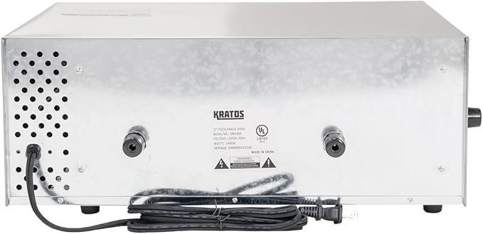 Kratos Commercial Countertop Pizza Oven, Stainless Steel Electric Pizza/Snack Oven with Timer, Fits 12" Pizzas, 120V, 1450 Watts, For Commercial and Home Use