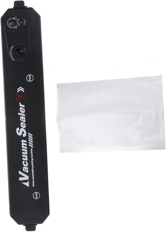 Automatic Vacuum Sealer Machine Multi-function Food Sealing Tool with Pre-cut Bags Compact Portable Kitchen Gadget US Plug for Home and Commercial Use