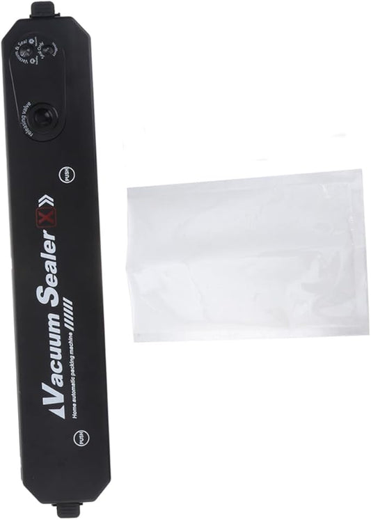 Automatic Vacuum Sealer Machine Multi-function Food Sealing Tool with Pre-cut Bags Compact Portable Kitchen Gadget US Plug for Home and Commercial Use