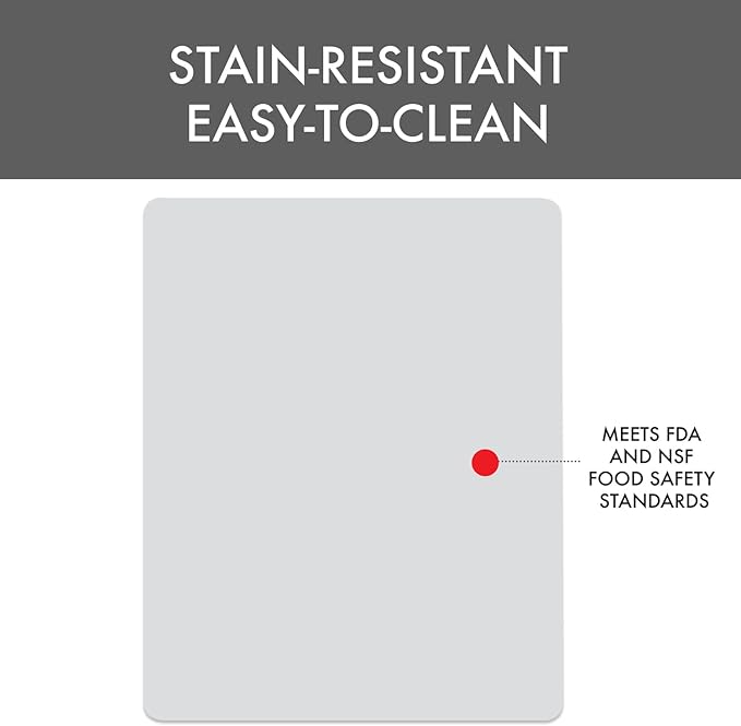 Dexas NSF Certified Polysafe Pastry Board, 16 x 20 Inches, Reversible Kitchen Cutting Board, White