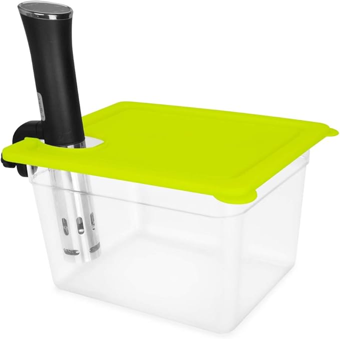 EVERIE Sous Vide Container with Universal Silicone Lid Compatible with Anova All Models, Anova Nano, Chefsteps Joule, Instant Pot, Wancle Sous Vide Cookers