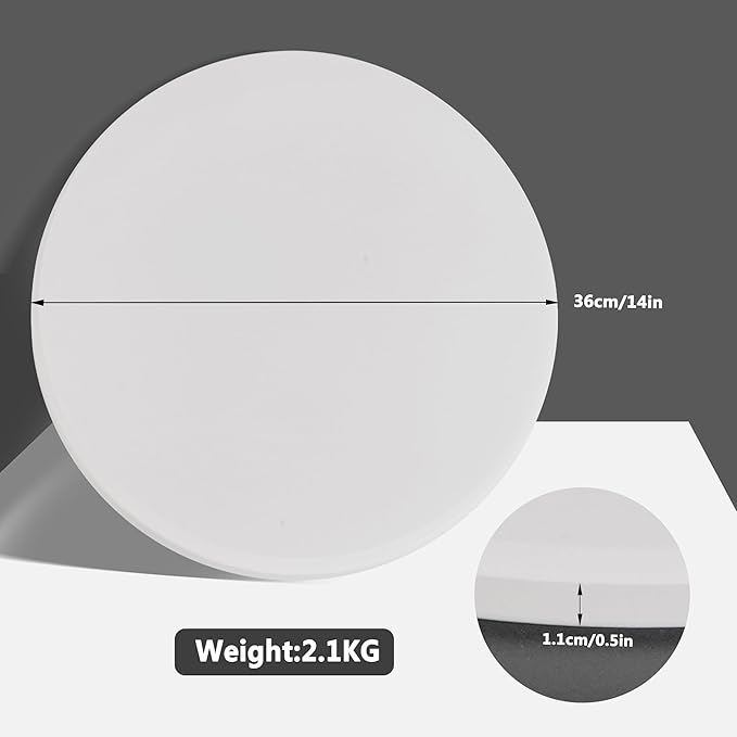 14'' Pizza Stone for Oven and Grill Round Baking Stone Heavy Duty Cordierite Pizza Cooking Pan for Indoor Electric Ovens Baking Crisp Crust Pizza Bread with RV Oven Home(36cm*1.1cm)