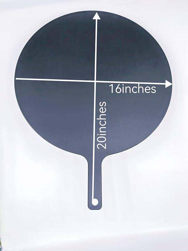 Black Pizza Board 20”X16” Round Pizza Cutting Board Pizza Serving Board For Kitchen Charcuterie Board Wood Fiber