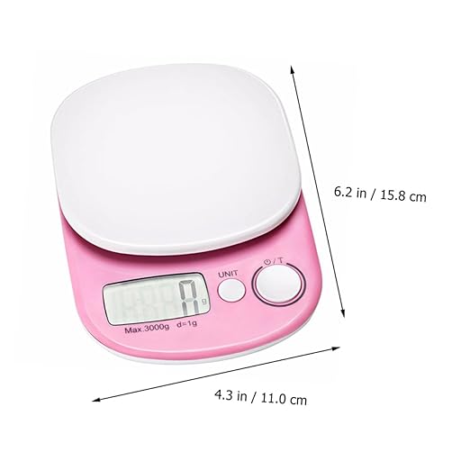 Mini Digital Kitchen Scale Precision Plastic Food Weight Scale Capacity Compact Multifunctional No Battery