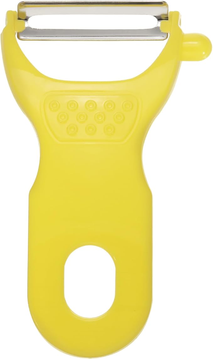uxcell Vegetable Peeler Set, 4.5 Inch Stainless Steel Potato Peeler for Apple Fruits Carrot Yellow