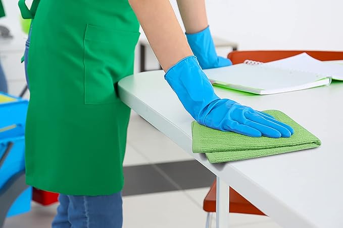 Softolle Bar Mop Towels, Pack of 12-16x19 Inches - 100% Cotton Super Absorbent Towels, Multi-Purpose for Home and Bar Cleaning (Light Green)