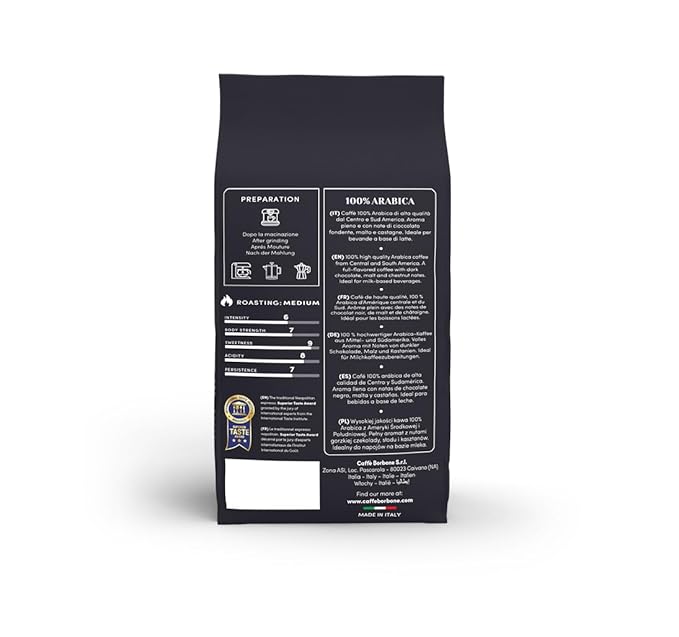 Caffe Borbone Whole Bean Coffee, Medium Roast 100% Arabica Blend, Aromatic and Refined Italian Coffee, 2.2 lb Bag
